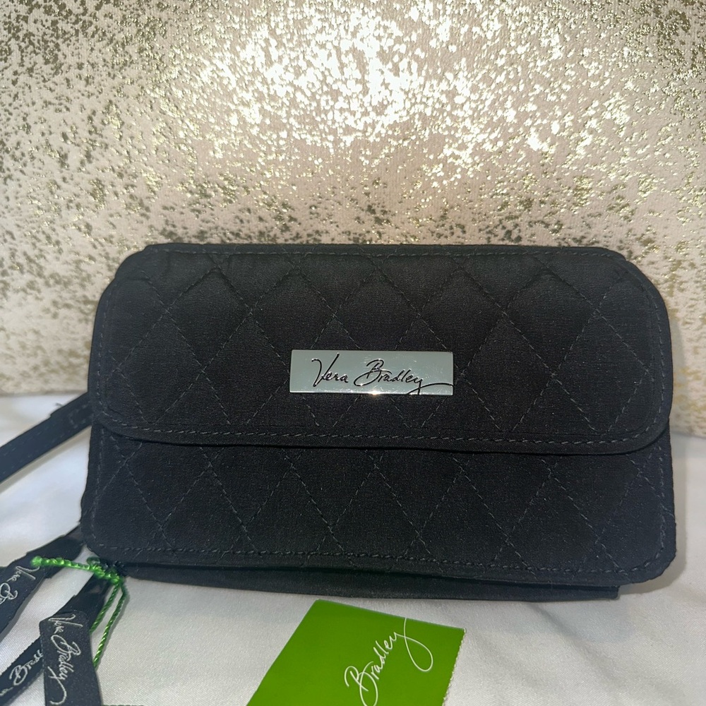 *NWT* Vera Bradley - Black Quilted Wristlet Clutch